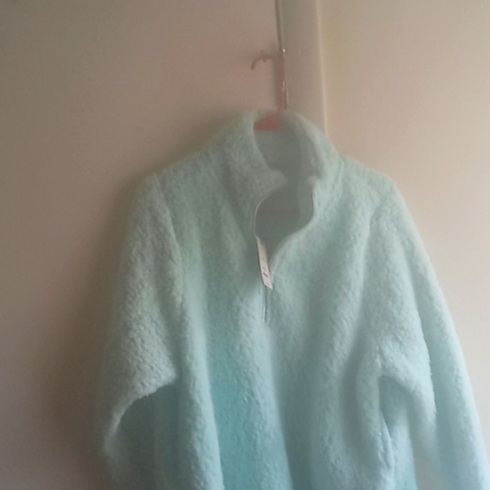 Mint color fleece jacket